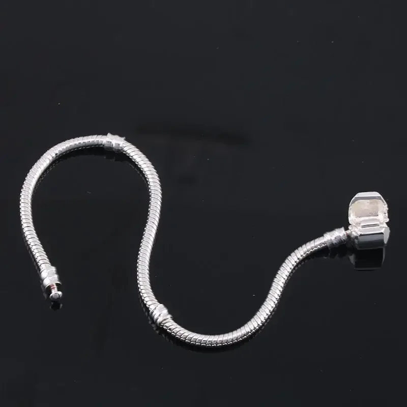 Original 925 Sterling Silver Snake Bone Charm Bracelet Bangle Fine Jewelry Basic Charm Bracelets for Women men Party DIY Jewelry - Image 4
