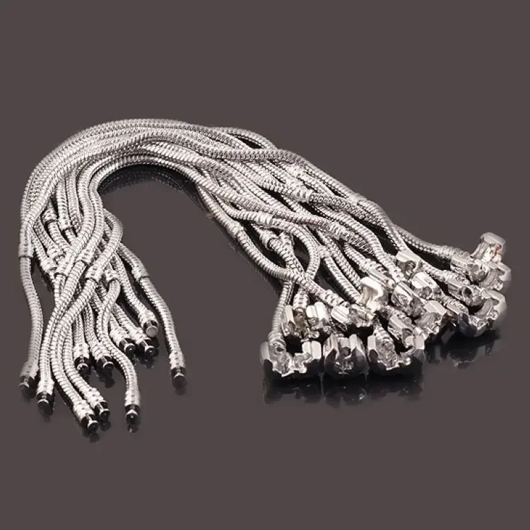 Original 925 Sterling Silver Snake Bone Charm Bracelet Bangle Fine Jewelry Basic Charm Bracelets for Women men Party DIY Jewelry - Image 6