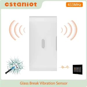 Ostaniot 433MHz eV1527 Wireless Glass Break Vibration Sensors Door Window Alarm Detector Anti Theft For Home Security Kit