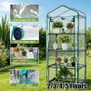 Outdoor Mini PVC Greenhouse Tiered Growbag Grow House with Plastic Cover Five Floor Green Garden Greenhouse for Household