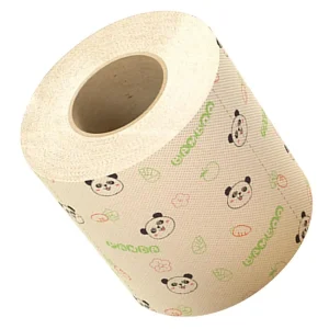 Panda Print Bamboo Toilet Paper Unique Fun Design Soft Pulp Hand Towel For Office Use Patterned Toilet Roll