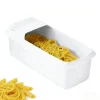 Pasta Box Plastic Reusable Spaghetti Vegetable Steamer Microwave Noodles Pasta Cooker With Strainer Kitchen Accessories