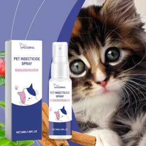 Pet Deworming & Deodorizing Spray: Liquid Spray for Flea Control, Body Deodorization and Deworming