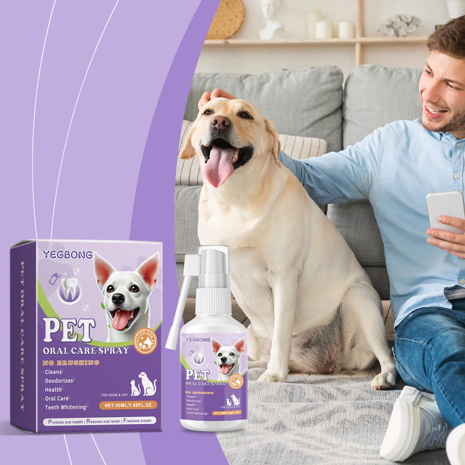 Pet Flea Spray Spray Effectively Removing Fleas Ticks Relieve Skin Itching Natural Ingredients Non Irritating Pet Flea Repellent - Image 4