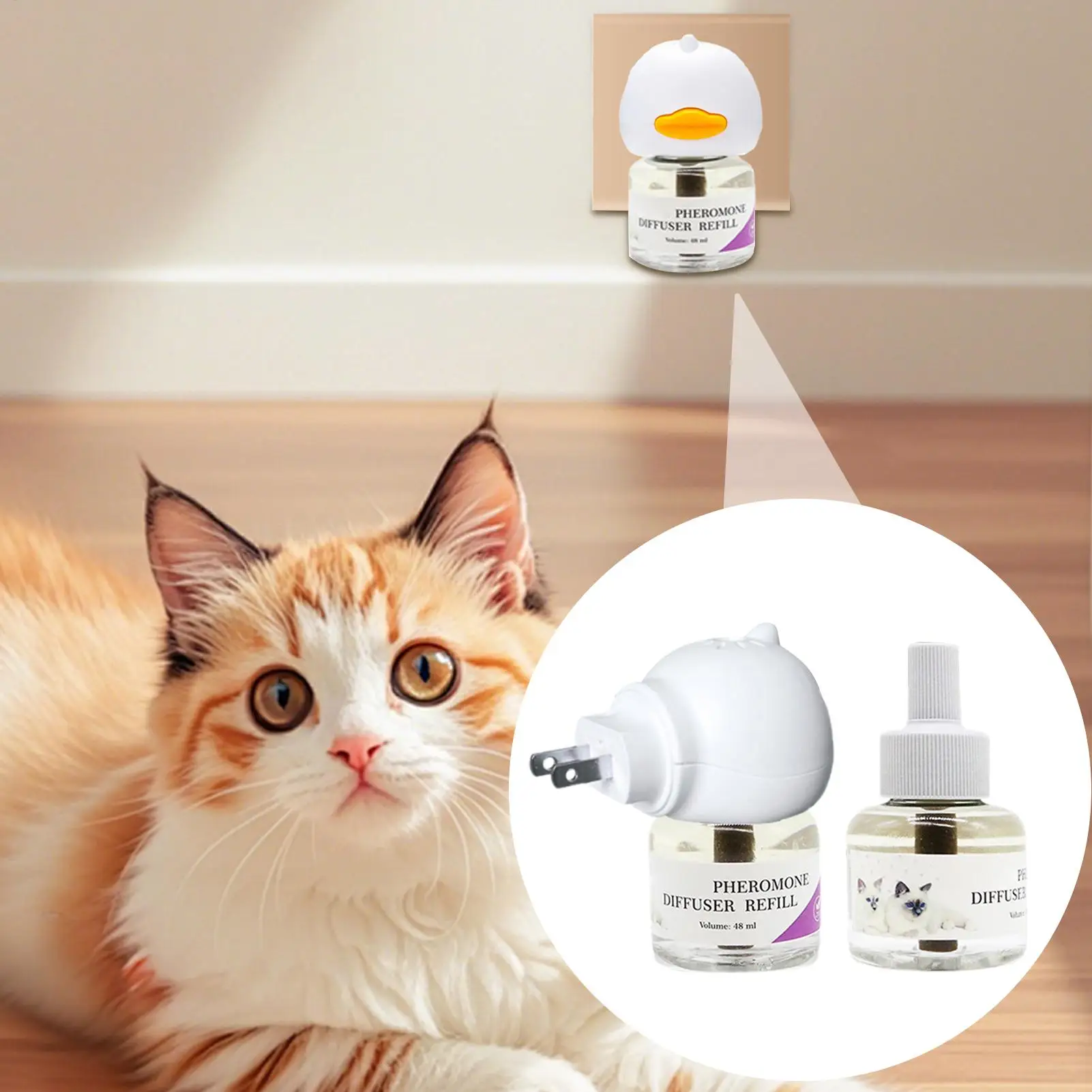 Pet Pheromone Diffuser To Calm Cats Calming Pheromone Diffuser For Calm Relaxing Home Indoor Cat Calming Aid Supplies US/EU/UK - Image 4