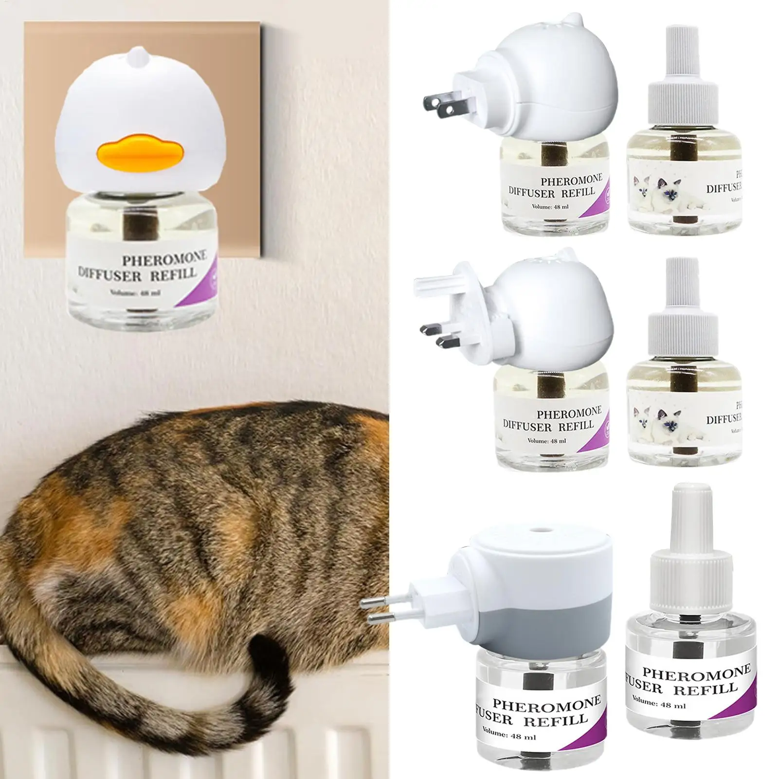 Pet Pheromone Diffuser To Calm Cats Calming Pheromone Diffuser For Calm Relaxing Home Indoor Cat Calming Aid Supplies US/EU/UK