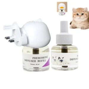 Pet Pheromone Diffuser To Calm Cats Long-Lasting Cat Pheromone Diffuser Quiet Comfort Supplies Stress Plug For Travel Kitten