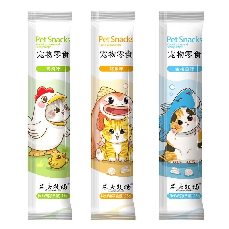 Pet kitten snacks cat strips nutritional paste cat food dried fish salmon tuna fattening kitten adult cat canned food - Image 4