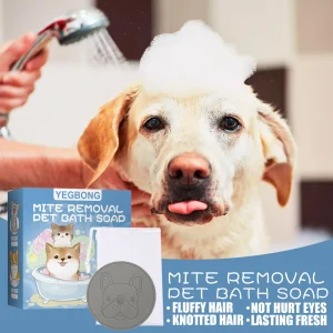 Pets Anti Mite Soap Body Deodorant Cleaning Skin Itching Odor Control Mite Flea Treatment Hair Smoothing Dog Cat Shower Products