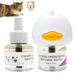Pheromone Diffuser for Cats Cat Pheromone Plug-In Relaxants Start Kit 30-Day Refill Calming Spray for Calm Relaxing Home EU/UK