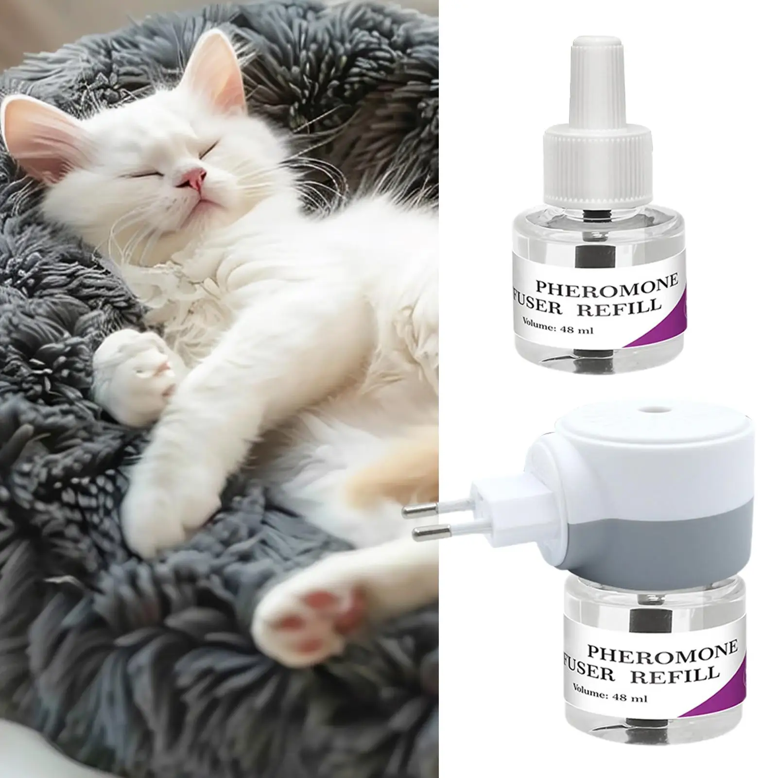 Pheromone Diffuser for Cats Cat Pheromone Plug-In Relaxants Start Kit 30-Day Refill Calming Spray for Calm Relaxing Home EU/UK - Image 5