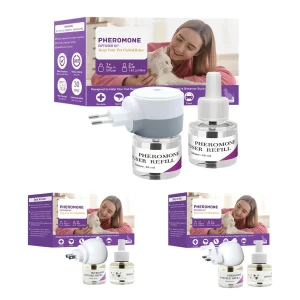 Pheromone Diffuser to Calm Cats Long-Lasting Cat Pheromone Diffuser Quiet Comfort Supplies Stress Plug for Travel Kitten