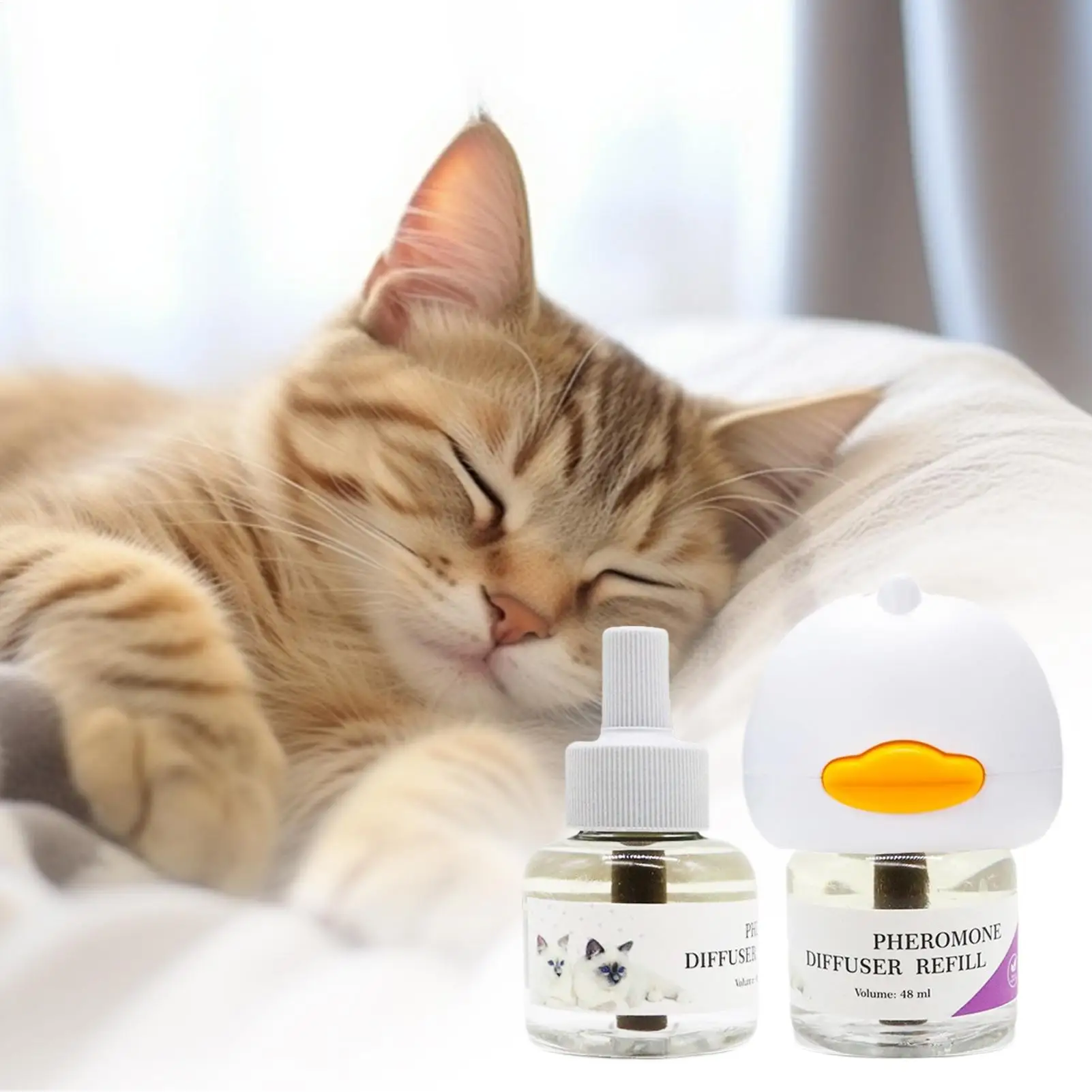 Pheromone Diffuser to Calm Cats Long-Lasting Cat Pheromone Diffuser Quiet Comfort Supplies Stress Plug for Travel Kitten - Image 3