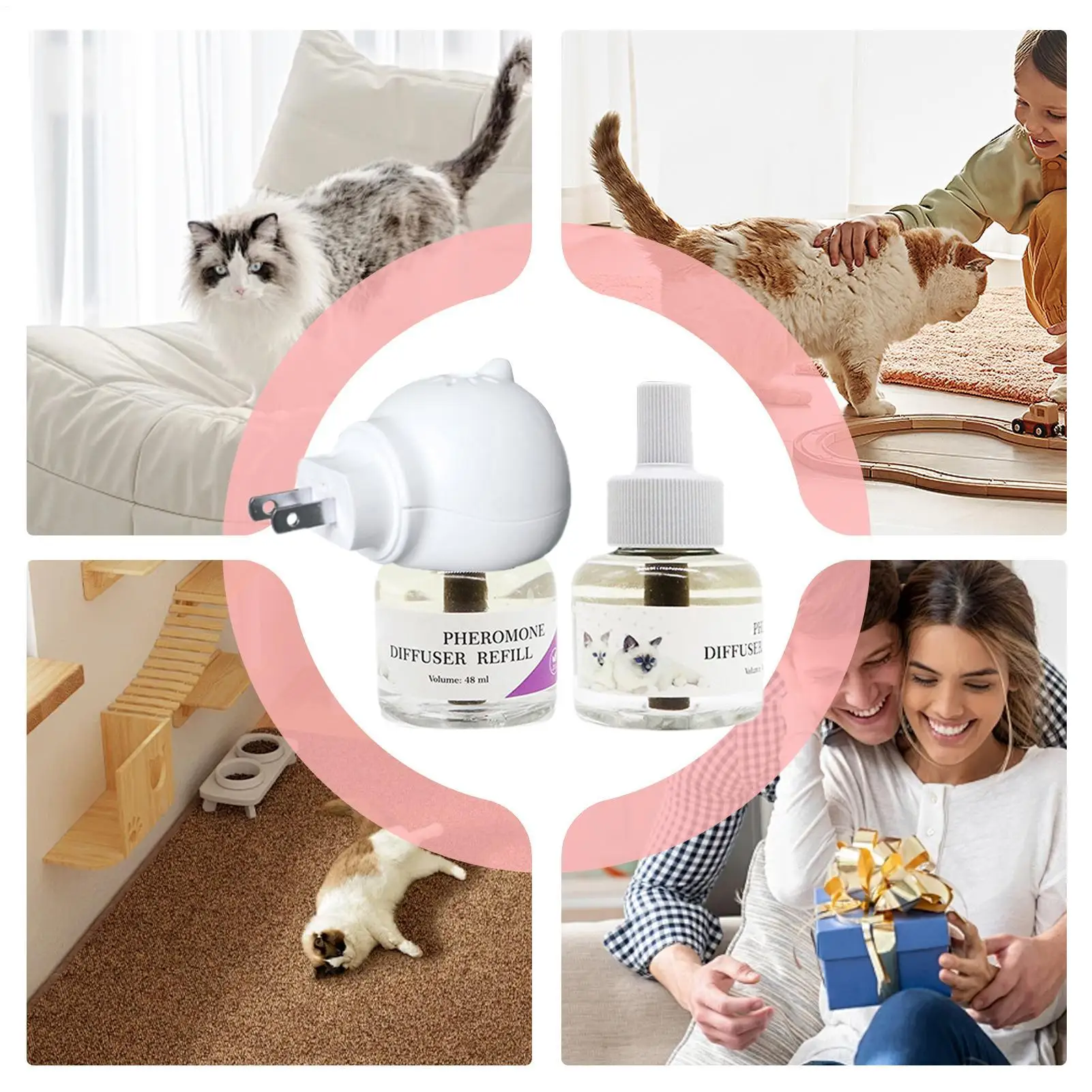 Pheromone Diffuser to Calm Cats Long-Lasting Cat Pheromone Diffuser Quiet Comfort Supplies Stress Plug for Travel Kitten - Image 6