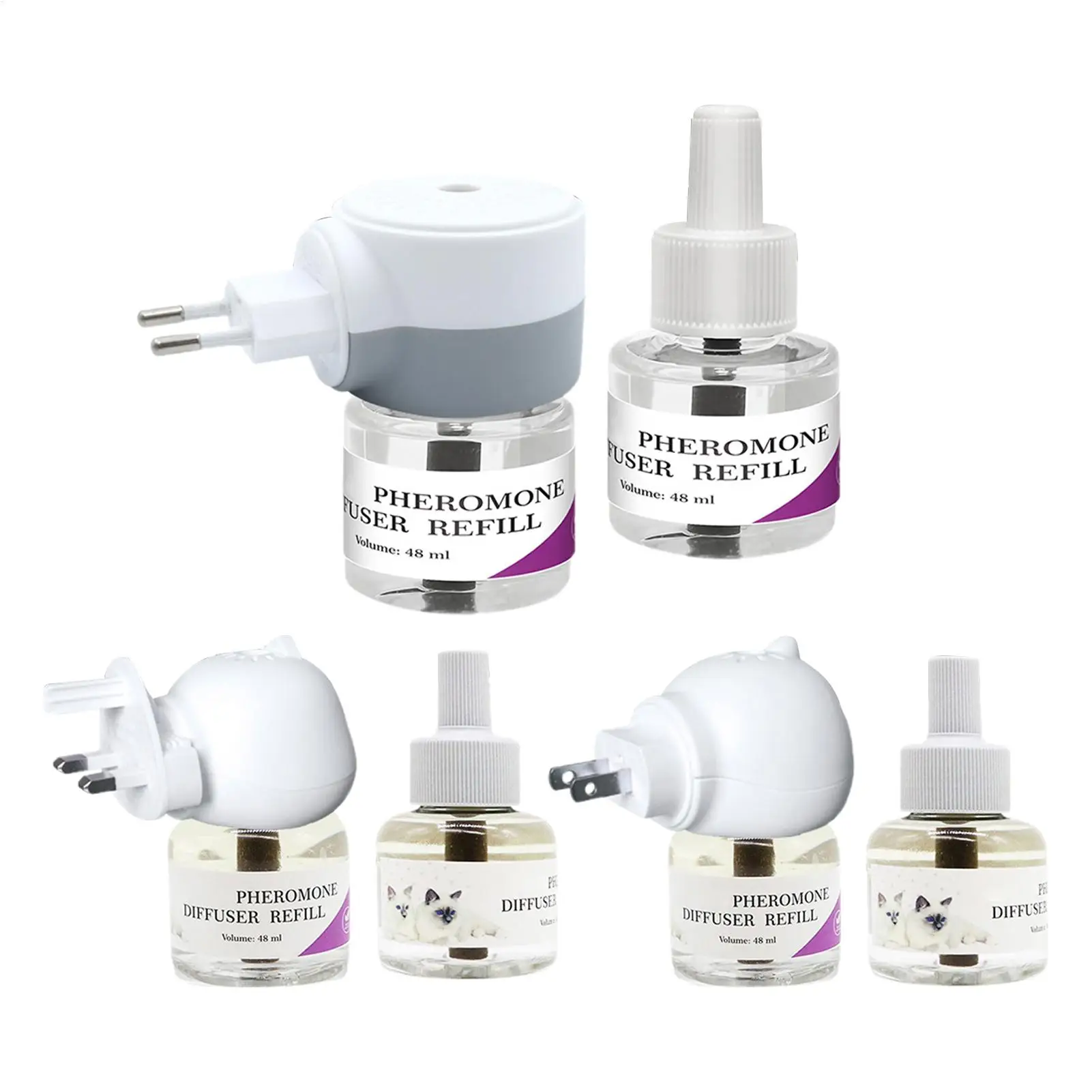 Pheromone Diffuser to Calm Cats Long-Lasting Cat Pheromone Diffuser Quiet Comfort Supplies Stress Plug for Travel Kitten