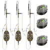 Pre-tied Carp Fishing Hair Rigs，Method Feeder with Double Hooks，Leadcore Lines Rigs