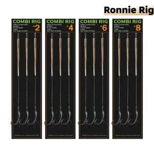 Professional Ronnie Fishing Rigs - Ready-Made, Anti-Tangle, Sharp Hooks for European Carp