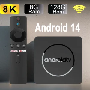 Q10 Android14 8K HDR10+ Smart TV Box Allwinner H313 128G Dual Wifi BT5.0 Set Top Box Media Player with Google Voice Assistant