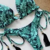 RUOTONGSEPT 2022 New Sport Swimwear Female Push Up Bikinis Sexy Bandage Women Swimsuit Print Two-Piece Bathing Suit Beach Wear
