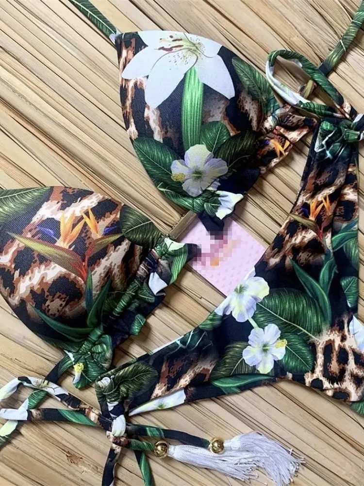 RUOTONGSEPT 2023 Striped Bikini Set Knotted Swimsuit Women Biquinis Beach Sexy Thong Swimwear Bandage Brazilian Mirco Bikinis - Image 4