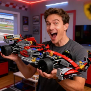 Racing Building Blocks Kit - 1100/PCS MOC RC Collectible Model Car, Desktop Ornament & Stress Relief Toy for Gift