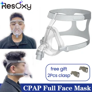 Resoxy CPAP Full face mask With Headgear For CPAP BIPAP Medical Machine, Sleep Apnea, Helps Anti Snorin, Anti Suffocation Design