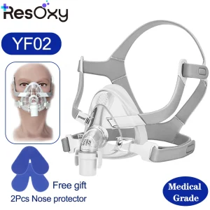 Resoxy CPAP Mask Medical Air Breathing Machine Full Mask, For Auto CPAP APAP BIPAP, Helps Sleep Apnea Anti Snoring With Nose Pad