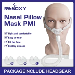 Resoxy Cpap Nasal Pillows Mask Universal PM2 Multiple Sizes Sleep Apnea CPAP Nasal Mask Compatible with ResMed& Philips & Fisher