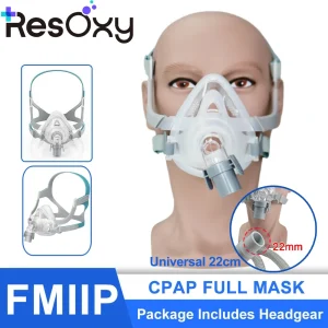 Resoxy FMIIP CPAP Mask Anti Snoring Apnea Sleep Aiding Full Face Mask Perfect For Auto CPAP BiPAP Respirator Medical Accessories