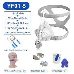 Resoxy cpap mask full face comfort silicone mask auto cpap breathing machine with nasal pillow S/M/L for sleep apnea and snoring