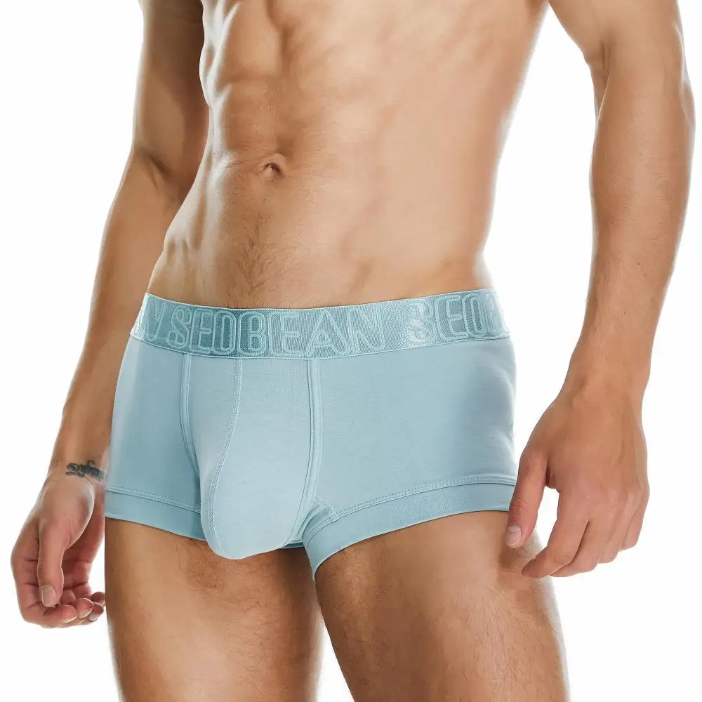 SEOBEAN Brand Men's Boxers Panties Cotton Men Underwear Boxer Shorts Sexy Men Boxer Briefs Solid Color Underpants Boxer For Man - Image 2