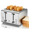 SUPERLEX 4 Slice Toaster 1600W Stainless Steel Toster with 7 Browning Settings, Defrost Reheat Function+Easy Clean Crumb Tray