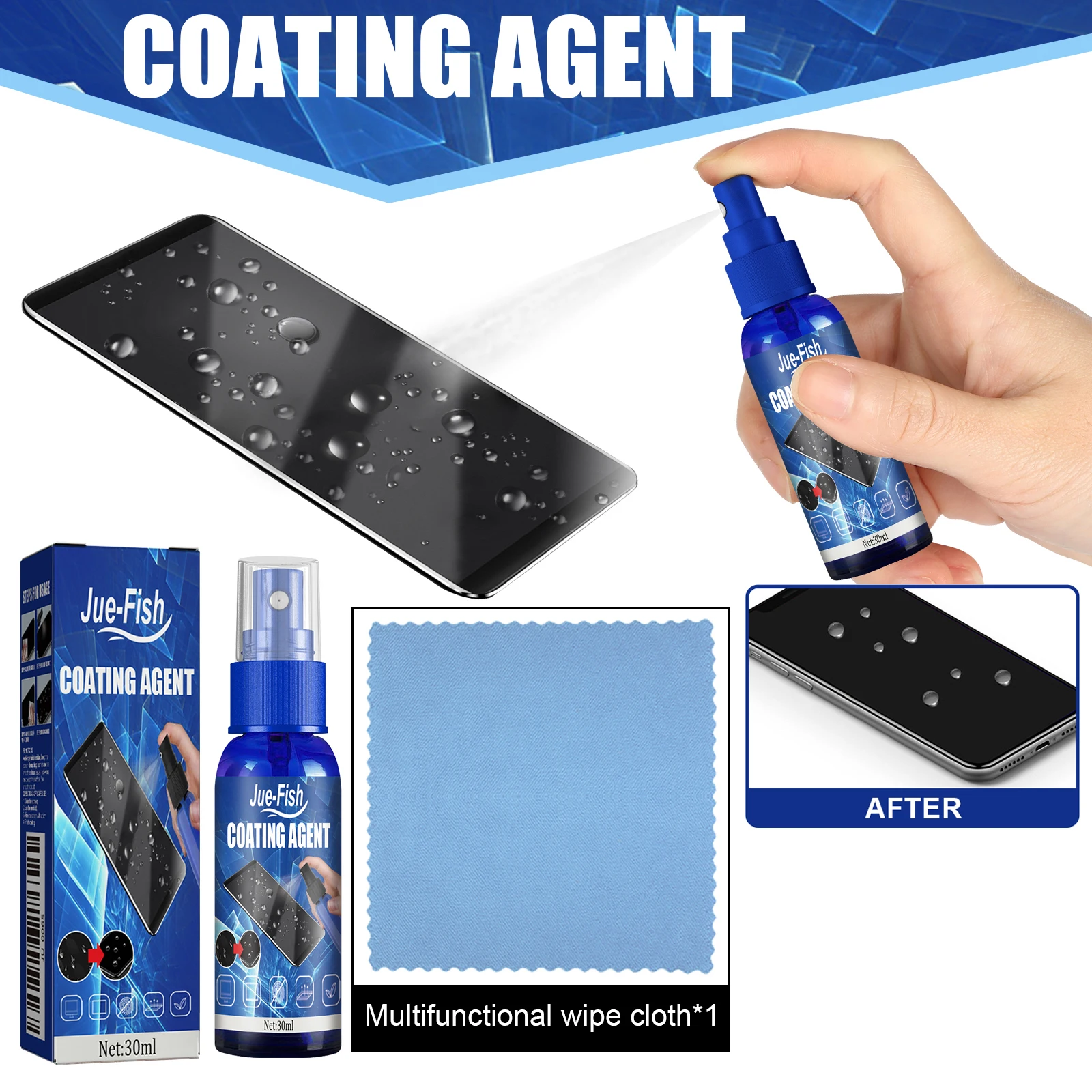 Screen Cleaning Agent Scratch-Resistant Glass Brightening Anti Fingerprint Monitor Polish Protect Glasses Cleaner Coating Liquid - Image 3