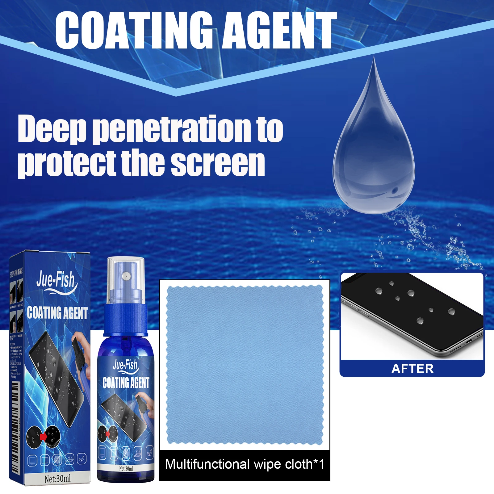 Screen Cleaning Agent Scratch-Resistant Glass Brightening Anti Fingerprint Monitor Polish Protect Glasses Cleaner Coating Liquid - Image 4