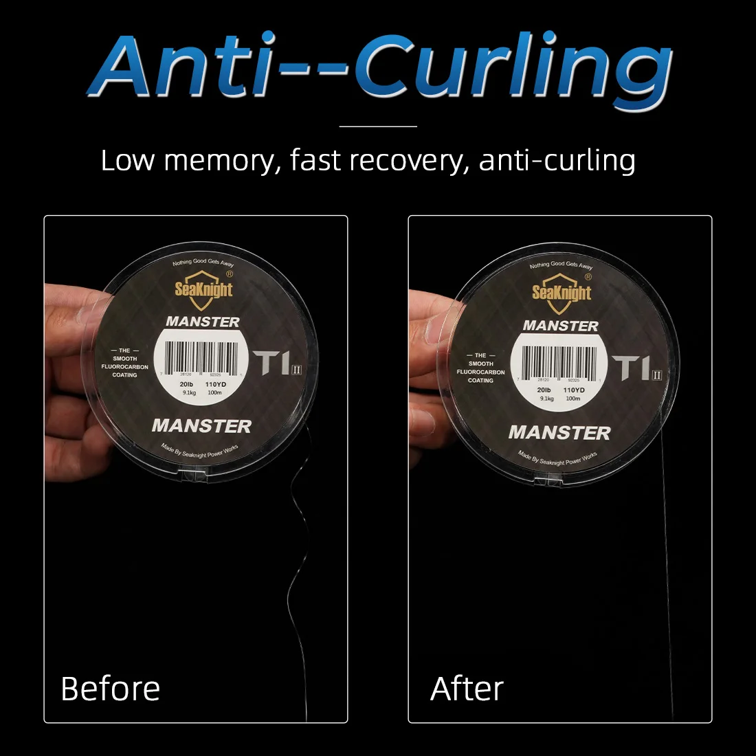 SeaKnight Brand MANSTER T1 II Series Two-layer Fluorocarbon Coating Fishing Line 100M 50M Fast Sinking Line Stronger 3-100LB - Image 4