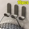 Self Adhesive Hook Stainless Steel Heavy Wall Hanger Hooks Bathroom Organizer Towel Rack Multi-purpose Kitchen Holder Shelf
