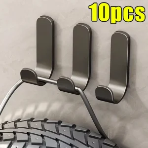 Self Adhesive Hook Stainless Steel Heavy Wall Hanger Hooks Bathroom Organizer Towel Rack Multi-purpose Kitchen Holder Shelf