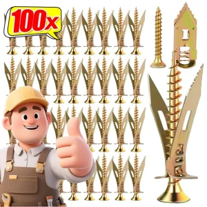 Self Drilling Drywall Anchors With Screws Metal Expansion Bolt Heavy Duty Self Tapping Screws Fixing Tool Furniture Hardware Kit