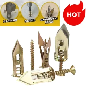 Self Drilling Drywall Anchors with Screws Expansion Nail Self-Tappe Screw Kit Heavy Duty Metal Wall Anchors DIY Fixing Tools