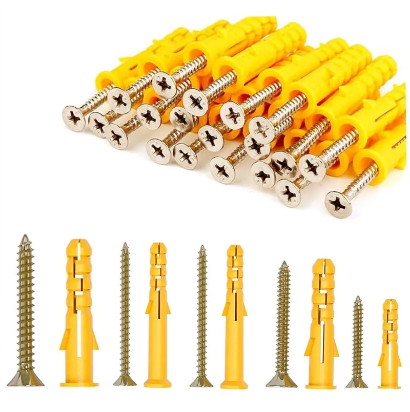 Self Tapping Screw Anchors Set Drywall Expansion Tubes Fasteners Wall Anchors Plugs Phillips Head Screw Bolt Assortment Kits - Image 2