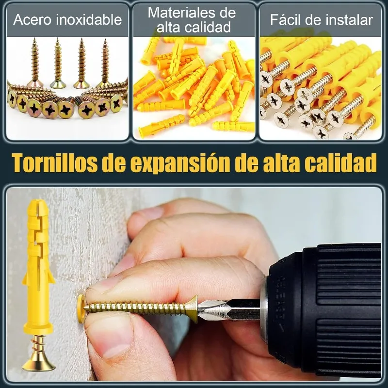 Self Tapping Screw Anchors Set Drywall Expansion Tubes Fasteners Wall Anchors Plugs Phillips Head Screw Bolt Assortment Kits - Image 3