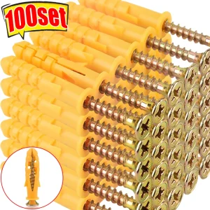 Self Tapping Screw Anchors Set Drywall Expansion Tubes Fasteners Wall Anchors Plugs Phillips Head Screw Bolt Assortment Kits
