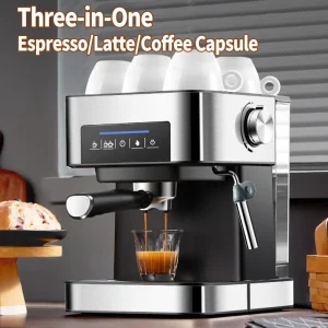 Semi-automatic espresso machine 20Bar high pressure extractor 3-in-1 coffee machine with milk froster cappuccino or latte