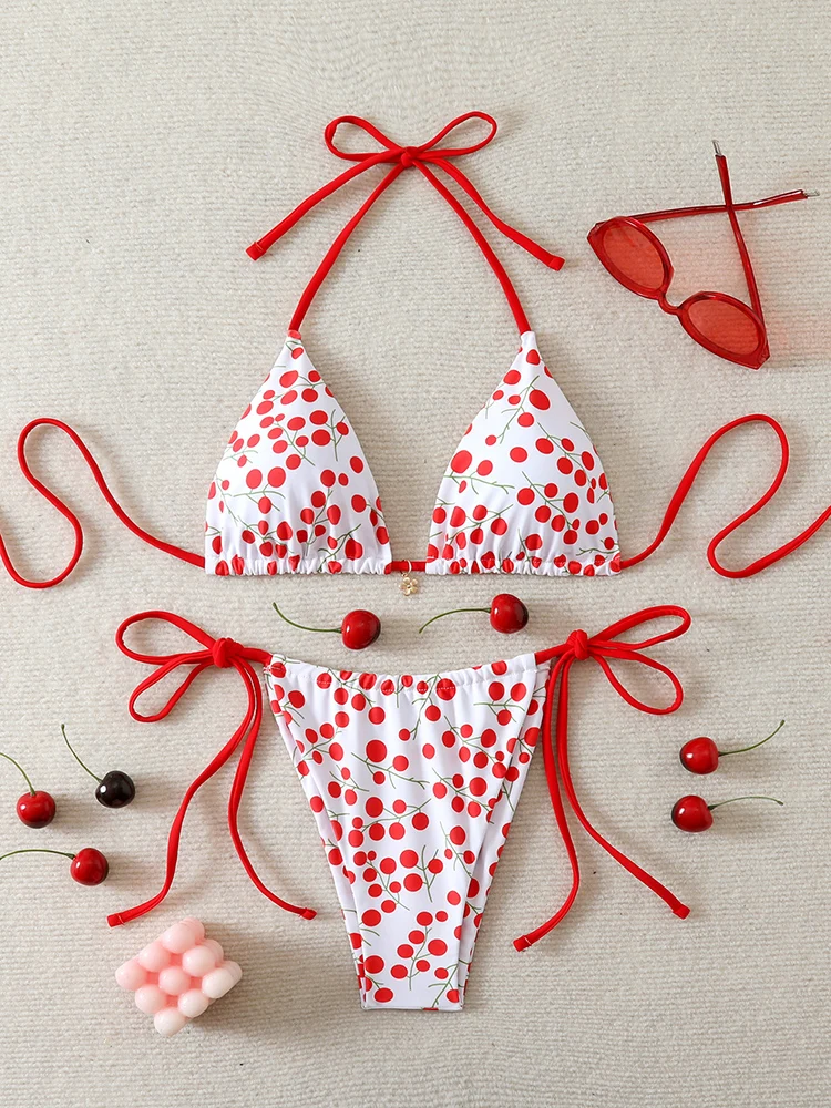 Sexy Micro Bikini Women Swimsuit 2025 Two-piece Thong Bikinis Sets Lace Up Beach Wear Female Swimwear for Woman Bathing Suits