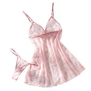 Sexy Nightwear Lace Dress Perspective Sexy Nightwear Lingerie Sexy Costume Women Plus Size Lingerie Erotic Dress Babydoll