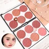 Six-color blush plate girl's heart waterproof matte pearl multi-color nude makeup natural grooming students