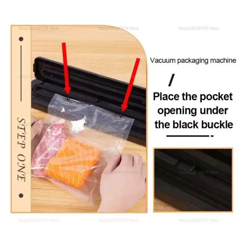 Small Automatic Vacuum Sealer for Food Packaging Compression Sealing Machine for Cooked Food Plastic Sealers Kitchen Storage - Image 2