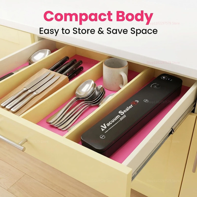 Small automatic food vacuum sealing machine for food preservation Compression sealing machine for cooked food plastic storage - Image 3