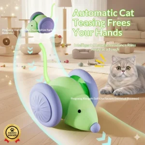 Smart Electric Mouse Toy Car for Cats Interactive Automatic Cat Toy Self Play Boredom Relief USB Rechargeable Pet Chase Toy