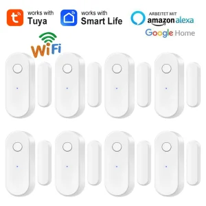 Smart Home Tuya WiFi Door Sensor Open Close Window Detector Security Alarm With Alexa Google APP Remote Control Notification
